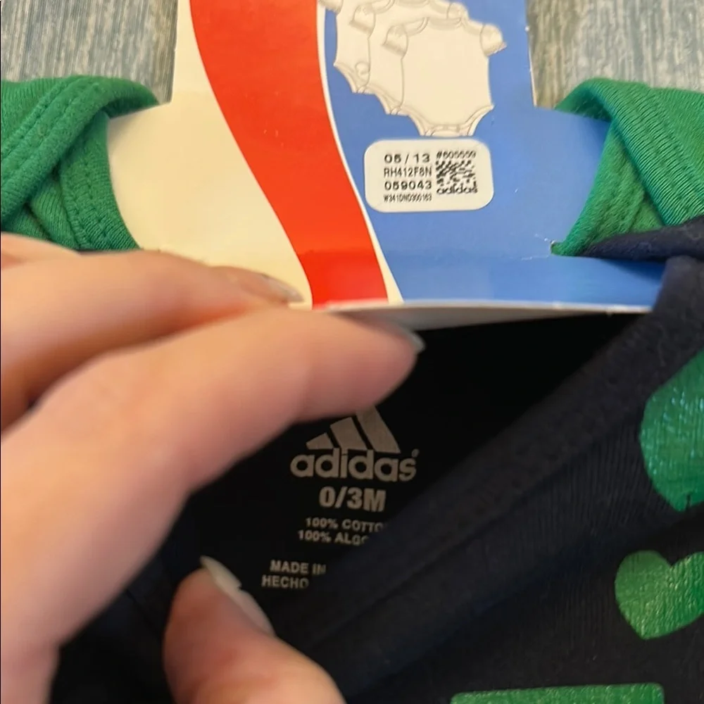 Adidas University of Notre Dame Infant Onesie Pack of 2- Navy & Green